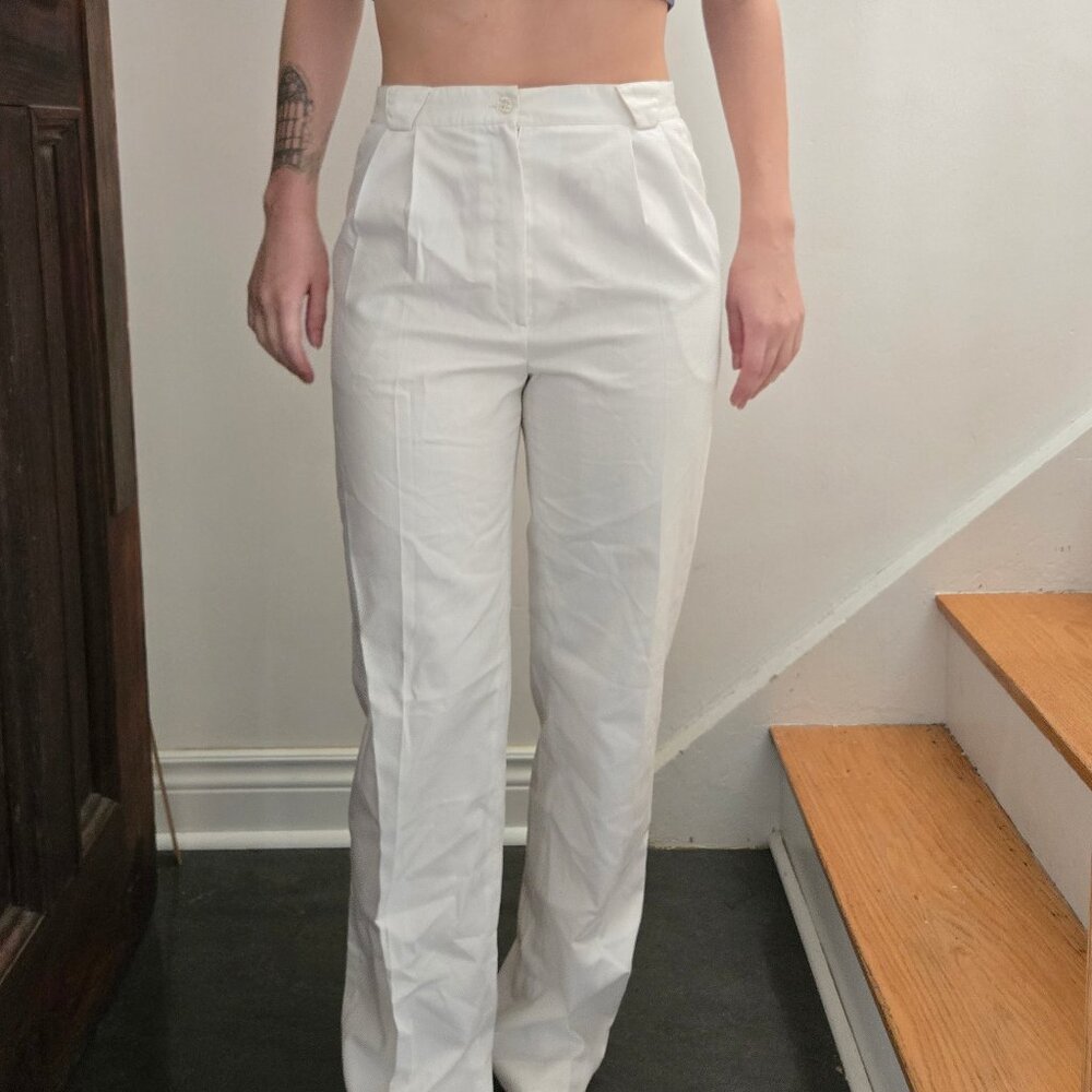 Vintage white high rise trousers